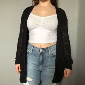 Black knit cardigan//small-medium fit